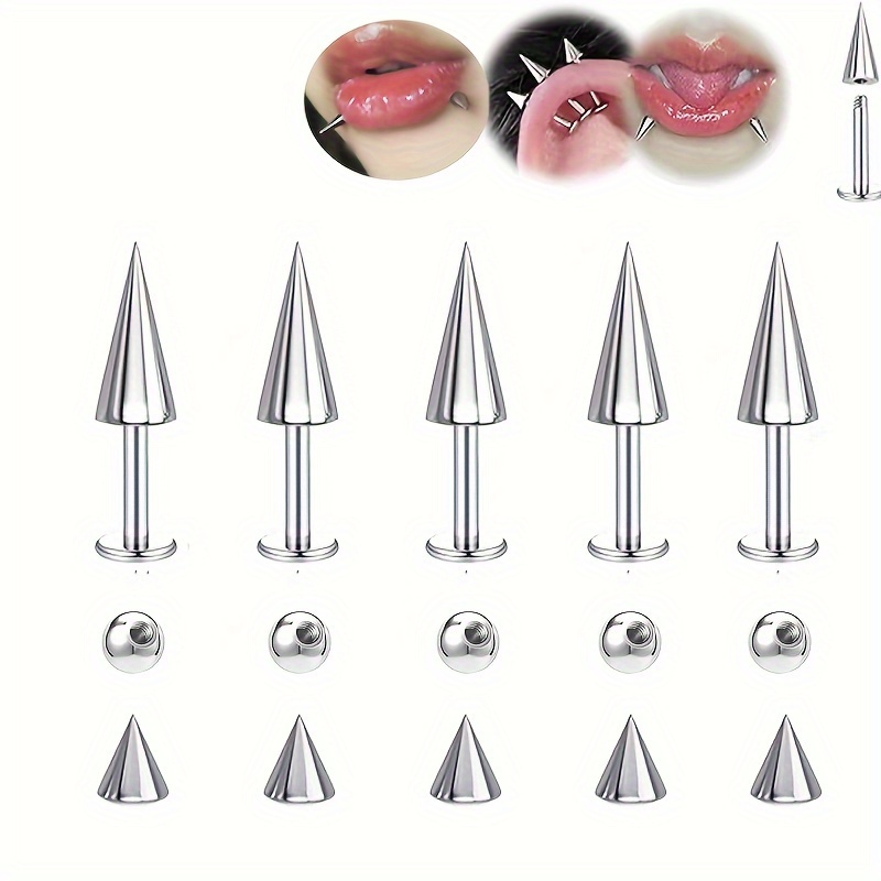5pcs Spikes Punk Fashion Usta  – Body Jewelry Replacement Ball recenzja i cena