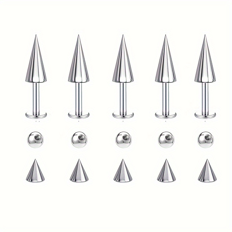5pcs Spikes Punk Fashion Usta  – Body Jewelry Replacement Ball recenzja i cena