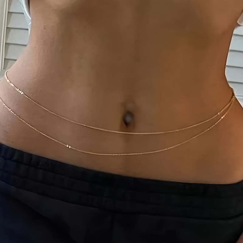 Dwustronny złoty metalowy łańc – Body Jewelry For You recenzja i cena